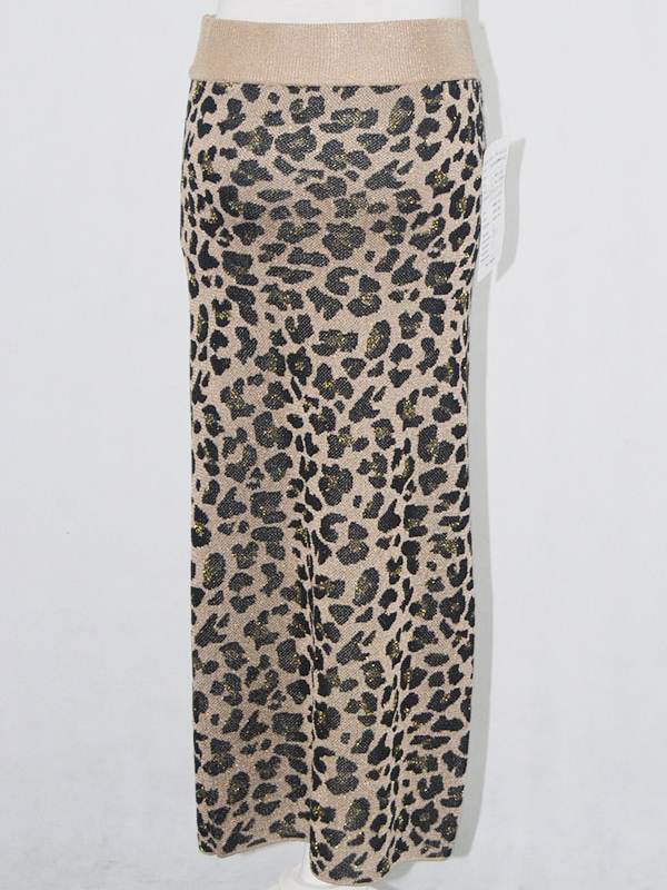 Skirt in quality+as cos std-6 leopard jacquard SS pull
